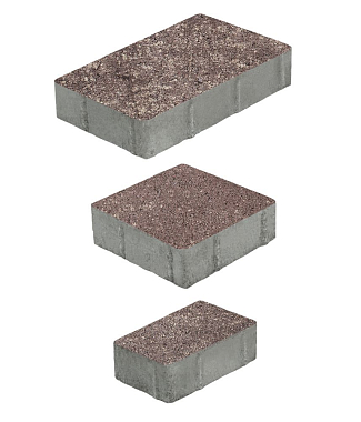 Тротуарная плитка СТАРЫЙ ГОРОД - Искусственный камень Плитняк, комплект из 3 видов плит