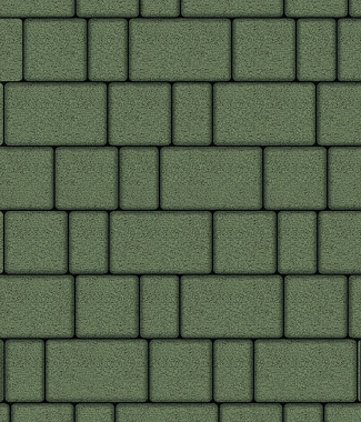 Тротуарная плитка СТАРЫЙ ГОРОД - Гранит Зелёный, комплект из 3 видов плит