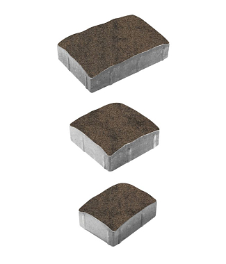 Тротуарная плитка УРИКО - Листопад гранит Шелковица, комплект из 3 видов плит