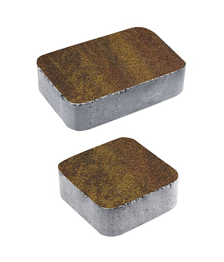 Тротуарная плитка КЛАССИКО - Листопад гранит Осень, комплект из 2 видов плит
