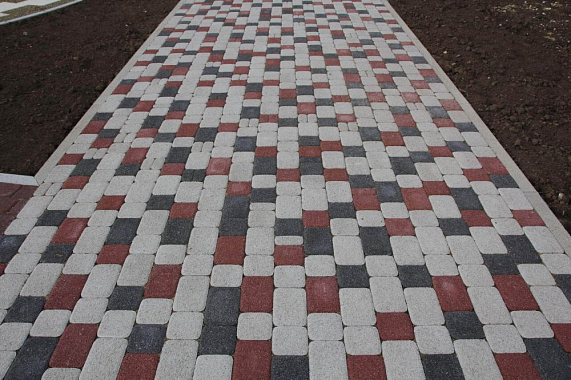 Тротуарная плитка КЛАССИКО - Стандарт Белый, комплект из 3 видов плит