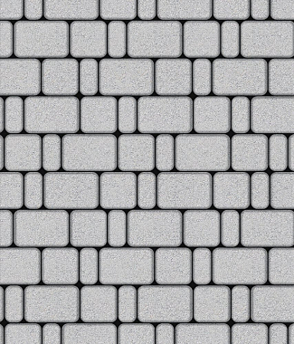Тротуарная плитка КЛАССИКО - Стандарт Белый, комплект из 3 видов плит