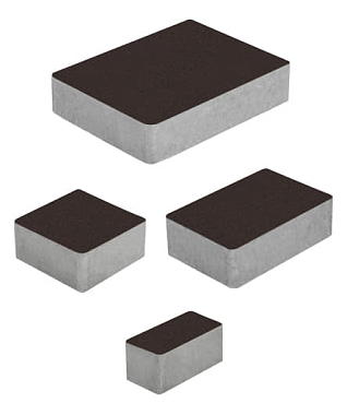 Тротуарная плитка МЮНХЕН - Стандарт Коричневый, комплект из 4 видов плит