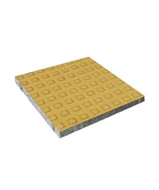 Тактильные плиты квадратные Гранит желтый