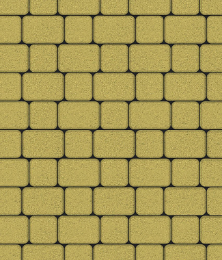 Тротуарная плитка КЛАССИКО - Стандарт Желтый, комплект из 2 видов плит
