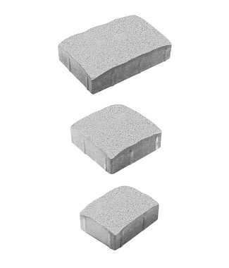 Тротуарная плитка УРИКО - Стандарт  Белый, комплект из 3 видов плит