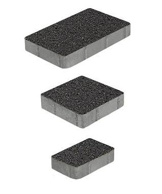 Тротуарная плитка СТАРЫЙ ГОРОД - Гранит Чёрный, комплект из 3 видов плит