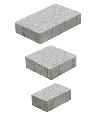 Тротуарная плитка СТАРЫЙ ГОРОД - Стандарт Белый, комплект из 3 видов плит
