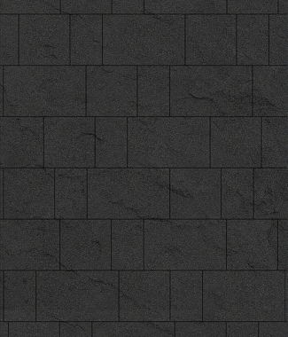 Тротуарная плитка рельефная СТАРЫЙ ГОРОД - Стандарт Черный, комплект из 3 видов плит