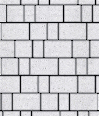 Тротуарная плитка СТАРЫЙ ГОРОД - Стоунмикс Белый, комплект из 3 видов плит