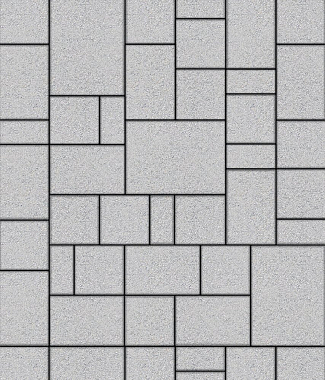 Тротуарная плитка МЮНХЕН - Стандарт Белый, комплект из 4 видов плит
