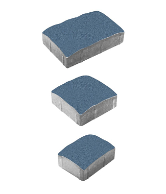 Тротуарная плитка УРИКО - Стандарт  Синий, комплект из 3 видов плит