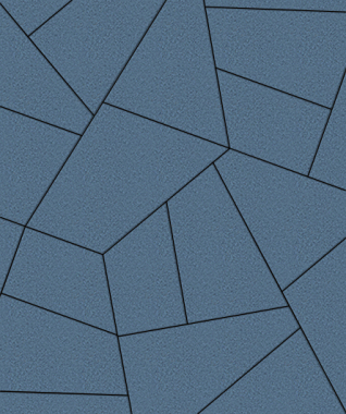 Тротуарная плитка ОРИГАМИ - Стандарт Синий, комплект из 6 видов плит