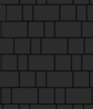 Тротуарная плитка СТАРЫЙ ГОРОД - Стандарт Чёрный, комплект из 3 видов плит