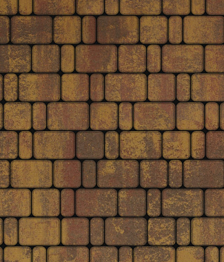 Тротуарная плитка КЛАССИКО - Листопад гладкий Осень, комплект из 3 видов плит