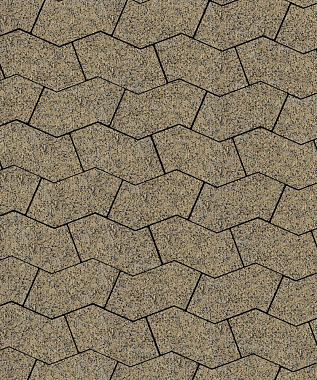 Тротуарная плитка S-ФОРМА - Гранит Желтый с черным