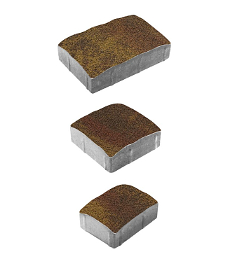 Тротуарная плитка УРИКО - Листопад гранит Осень, комплект из 3 видов плит
