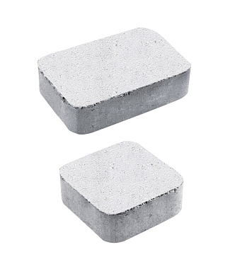 Тротуарная плитка КЛАССИКО - Стоунмикс Белый, комплект из 2 видов плит