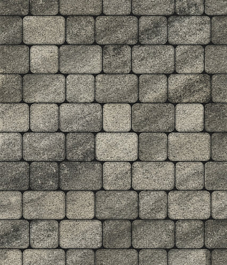 Тротуарная плитка КЛАССИКО - Листопад гранит Антрацит, комплект из 2 видов плит