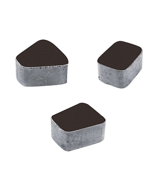 Тротуарная плитка КЛАССИКО - Стандарт Коричневый, комплект из 3 видов плит