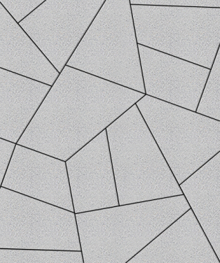 Тротуарная плитка ОРИГАМИ - Стандарт Белый, комплект из 6 видов плит
