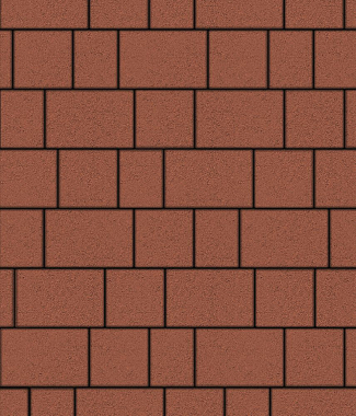 Тротуарная плитка УРИКО - Стандарт  Красный, комплект из 3 видов плит