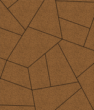 Тротуарная плитка ОРИГАМИ - Гранит Оранжевый, комплект из 6 видов плит