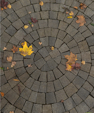 Тротуарная плитка АНТИК - Листопад гладкий Старый замок, комплект из 5 видов плит