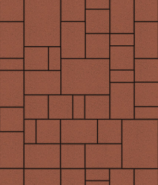 Тротуарная плитка МЮНХЕН - Стандарт Красный, комплект из 4 видов плит