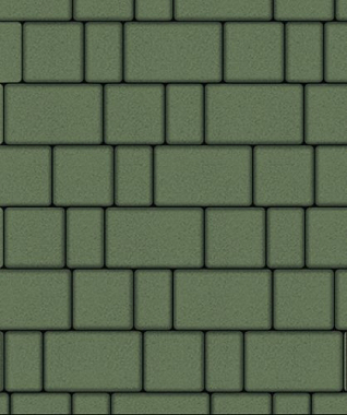 Тротуарная плитка СТАРЫЙ ГОРОД - Стандарт Зелёный, комплект из 3 видов плит