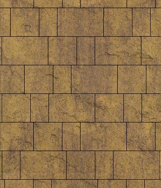 Тротуарная плитка рельефная СТАРЫЙ ГОРОД - Листопад гладкий Янтарь, комплект из 3 видов плит