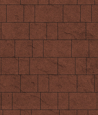 Тротуарная плитка рельефная СТАРЫЙ ГОРОД - Гранит Красный, комплект из 3 видов плит