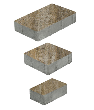 Тротуарная плитка СТАРЫЙ ГОРОД - Искусственный камень Доломит, комплект из 3 видов плит