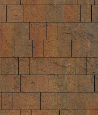 Тротуарная плитка рельефная СТАРЫЙ ГОРОД - Листопад гладкий Арабская ночь, комплект из 3 видов плит
