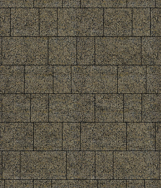 Тротуарная плитка рельефная СТАРЫЙ ГОРОД - Гранит Желтый с чёрным, комплект из 3 видов плит