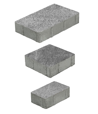 Тротуарная плитка СТАРЫЙ ГОРОД - Искусственный камень Шунгит, комплект из 3 видов плит