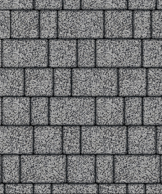 Тротуарная плитка СТАРЫЙ ГОРОД - Гранит Серый с черным, комплект из 3 видов плит