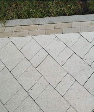 Тротуарная плитка СТАРЫЙ ГОРОД - Гранит Белый, комплект из 3 видов плит