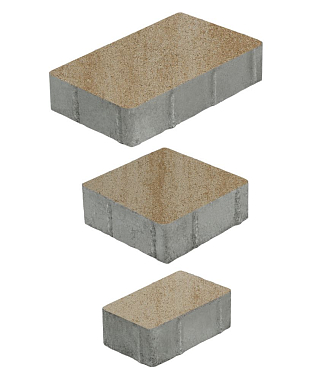 Тротуарная плитка СТАРЫЙ ГОРОД - Искусственный камень Степняк, комплект из 3 видов плит