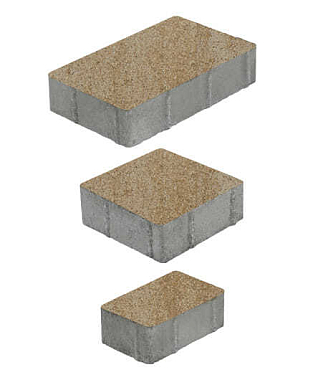 Тротуарная плитка СТАРЫЙ ГОРОД - Искусственный камень Степняк, комплект из 3 видов плит